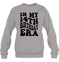 In My 14th Birthday Era Birthday Shirt Unisex Fleece Pullover Sweatshirt