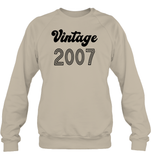2007 Retro Vintage Birth Year Blast Unisex Fleece Pullover Sweatshirt