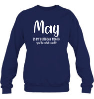 May Birthday Month Unisex Fleece Pullover Sweatshirt