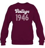 1946 Retro Vintage Birth Year Blast Unisex Fleece Pullover Sweatshirt