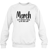 March Birthday Month Unisex Fleece Pullover Sweatshirt