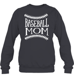 Baseball Mom Shirt Unisex Fleece Pullover Sweatshirt With Baseball Stripes