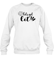 Let's Get Lit 4th Of July Shirt Unisex Fleece Pullover Sweatshirt
