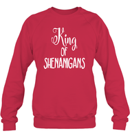 King of Shenanigans St Patrick's Day Shirt Unisex Fleece Pullover Sweatshirt