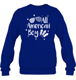 All American Boy 4th Of July Shirt Unisex Fleece Pullover Sweatshirt