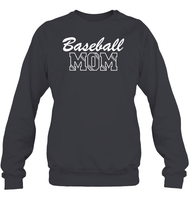 Baseball Mom Shirt Unisex Fleece Pullover Sweatshirt With Baseball Stripes
