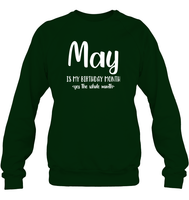 May Birthday Month Unisex Fleece Pullover Sweatshirt