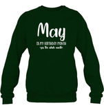 May Birthday Month Unisex Fleece Pullover Sweatshirt