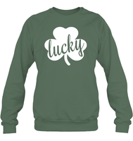 Lucky St Patrick's Day Shirt Unisex Fleece Pullover Sweatshirt