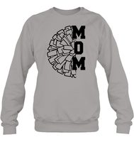 Cheer Mom With Pom Pom Unisex Fleece Pullover Sweatshirt