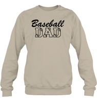 Baseball Dad Shirt Unisex Fleece Pullover Sweatshirt With Baseball Stripes