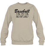 Baseball Dad Shirt Unisex Fleece Pullover Sweatshirt With Baseball Stripes