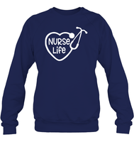Nurse Life Nurse Shirt Unisex Fleece Pullover Sweatshirt