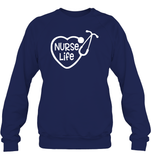 Nurse Life Nurse Shirt Unisex Fleece Pullover Sweatshirt