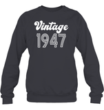 1947 Retro Vintage Birth Year Blast Unisex Fleece Pullover Sweatshirt