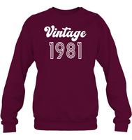 1981 Retro Vintage Birth Year Blast Unisex Fleece Pullover Sweatshirt