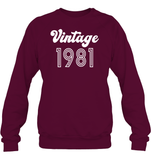1981 Retro Vintage Birth Year Blast Unisex Fleece Pullover Sweatshirt