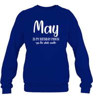 May Birthday Month Unisex Fleece Pullover Sweatshirt