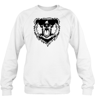 Cool Angry Grizzly Bear Shirt Unisex Fleece Pullover Sweatshirt