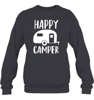Happy Camper Unisex Fleece Pullover Sweatshirt