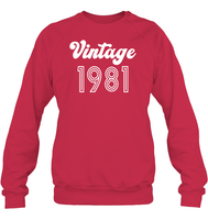 1981 Retro Vintage Birth Year Blast Unisex Fleece Pullover Sweatshirt