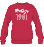 1981 Retro Vintage Birth Year Blast Unisex Fleece Pullover Sweatshirt