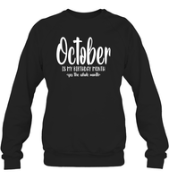 October Birthday Month Unisex Fleece Pullover Sweatshirt