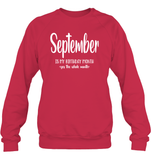 September Birthday Month Unisex Fleece Pullover Sweatshirt