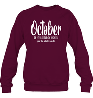 October Birthday Month Unisex Fleece Pullover Sweatshirt