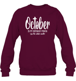 October Birthday Month Unisex Fleece Pullover Sweatshirt