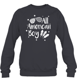 All American Boy 4th Of July Shirt Unisex Fleece Pullover Sweatshirt