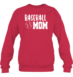 Baseball Mom Shirt Unisex Fleece Pullover Sweatshirt With Baseball