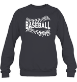 Baseball Dad Shirt Unisex Fleece Pullover Sweatshirt With Baseball Stripes