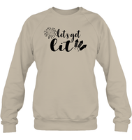 Let's Get Lit 4th Of July Shirt Unisex Fleece Pullover Sweatshirt