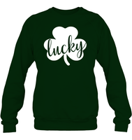 Lucky St Patrick's Day Shirt Unisex Fleece Pullover Sweatshirt