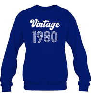 1980 Retro Vintage Birth Year Blast Unisex Fleece Pullover Sweatshirt