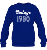 1980 Retro Vintage Birth Year Blast Unisex Fleece Pullover Sweatshirt