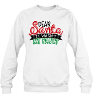 Funny Christmas Shirt Dear Santa It Wasn't My Fault Shirt For Kids