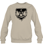 Cool Angry Grizzly Bear Shirt Unisex Fleece Pullover Sweatshirt