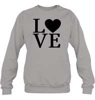 Love Letters With Heart Valentine's Day Unisex Fleece Pullover Sweatshirt