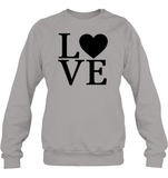 Love Letters With Heart Valentine's Day Unisex Fleece Pullover Sweatshirt