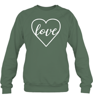Love In Heart Valentine's Day Unisex Fleece Pullover Sweatshirt