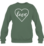 Love In Heart Valentine's Day Unisex Fleece Pullover Sweatshirt