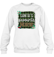 Santa's Favourite Nurse Christmas Shirt for Women