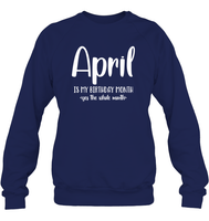April Birthday Month Unisex Fleece Pullover Sweatshirt