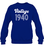 1940 Retro Vintage Birth Year Blast Unisex Fleece Pullover Sweatshirt