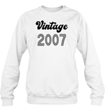 2007 Retro Vintage Birth Year Blast Unisex Fleece Pullover Sweatshirt