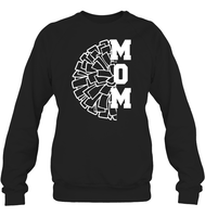 Cheer Mom With Pom Pom Unisex Fleece Pullover Sweatshirt