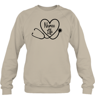 Nurse Life Nurse Shirt Unisex Fleece Pullover Sweatshirt