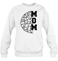 Cheer Mom With Pom Pom Unisex Fleece Pullover Sweatshirt